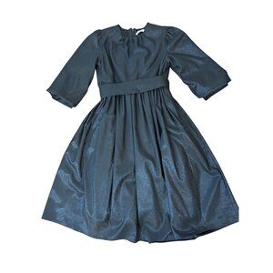 Carlucci Kid's Shimmering Black Metallic Girls Dress Medium Fits 7 8